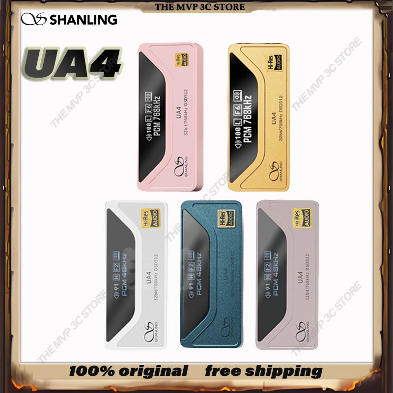 SHANLING UA4 rose HIFI Portable USB DAC AMP MQA amplificateur de casque Audio haute r�solution ES9069Q PCM768 DSD512 3.5mm 4.4mm