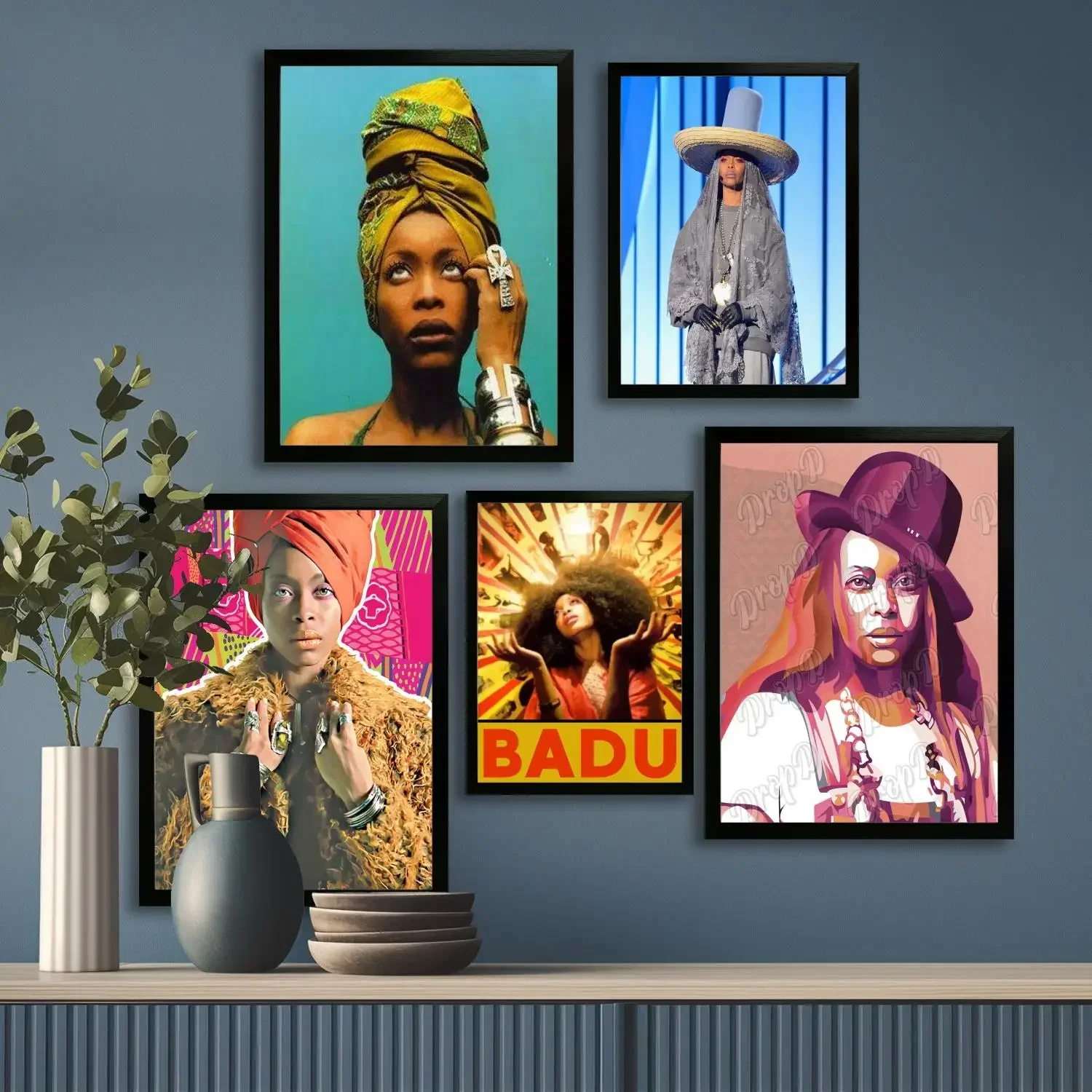 erykah badu Canvas Art Poster and Wall Art, Picture Print, Modern Family, Bedroom Decor, Posters,Decorative painting