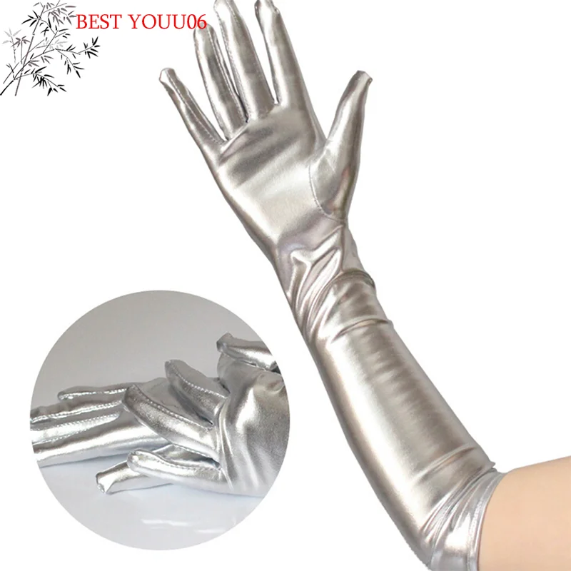 

Сексуальные женские блестящие длинные перчатки из латекса с эффектом мокрой кожи для вечеринок и оперных костюмов