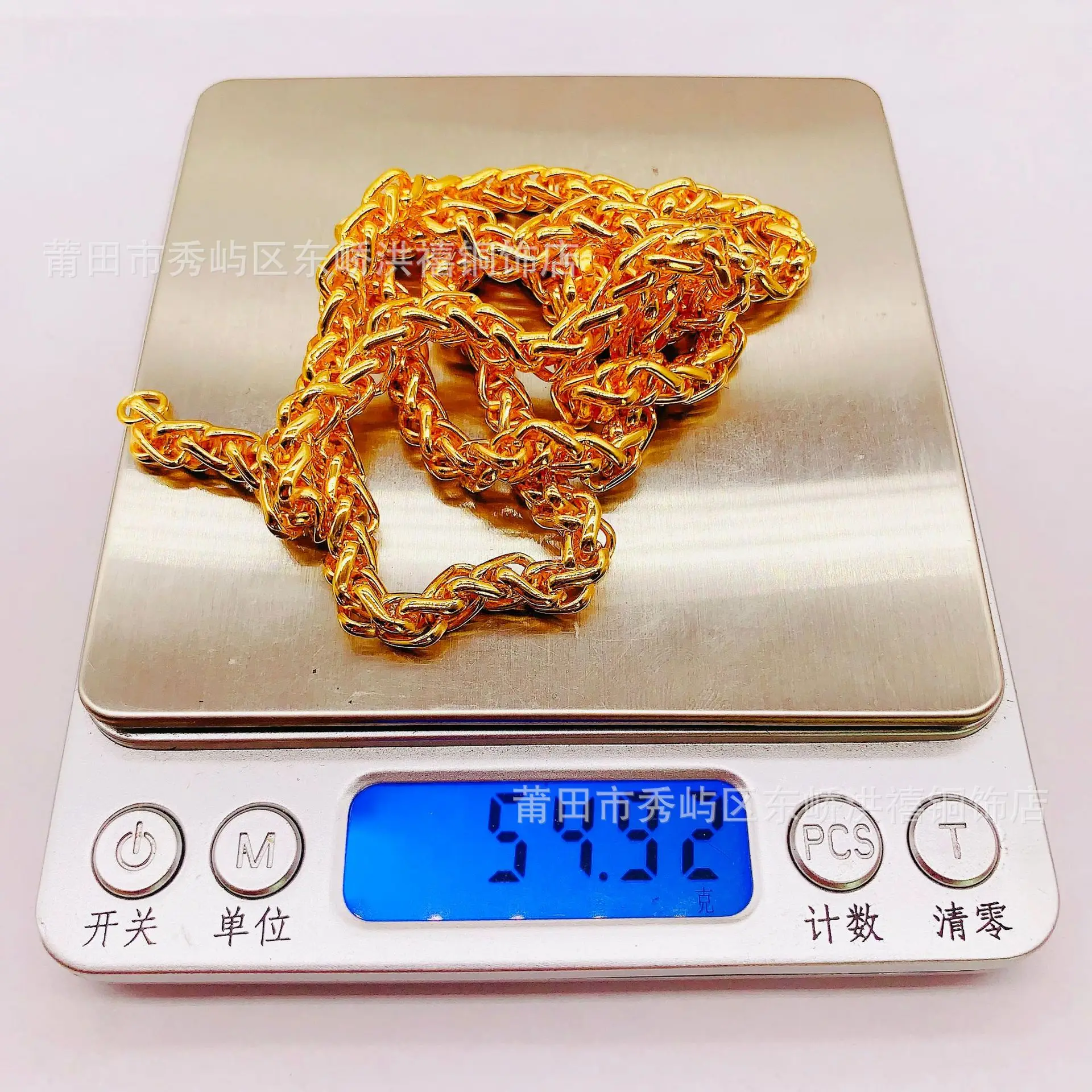 Unisex 24K Gold Neo-Chinese Versatile Necklace, AU999 Distressed square-circle texture, rustic elegance for traditional fashion