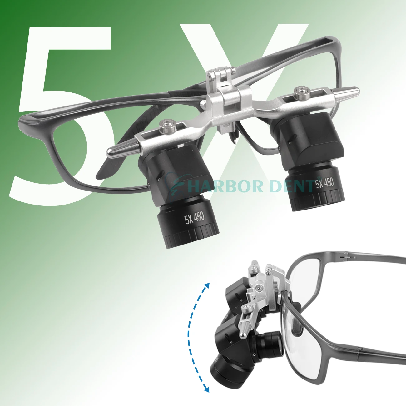 Dental Ergo Conversion Lens 5X Magnification 48 ° Ergo Loupe Pupillary Distance Adjustable Dentistry Magnifying Tools