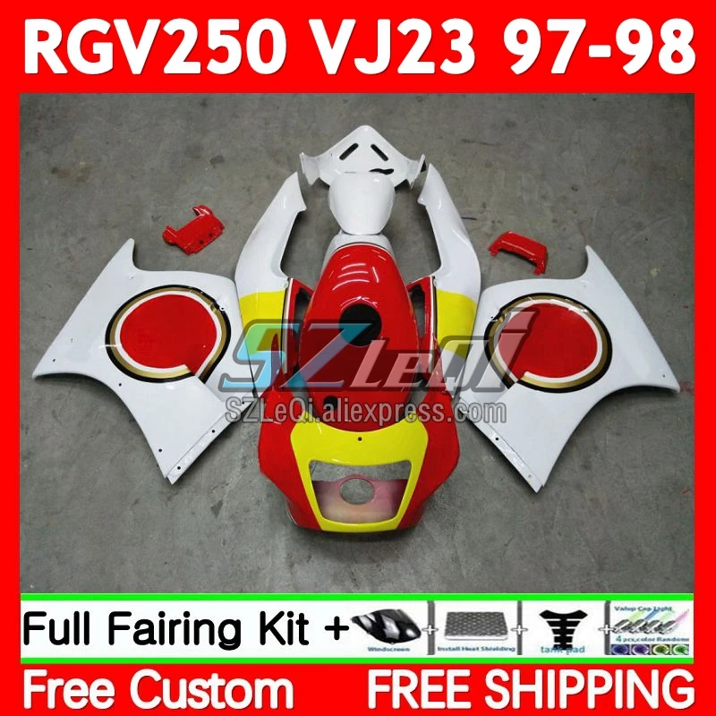 Factory Red Body For SUZUKI RGV250 SAPC VJ23 RGV-250 VJ 23 Bodywork 68No.0 RGV 250 CC RGVT250 97 98 RGVT-250 1997 1998 Fairing