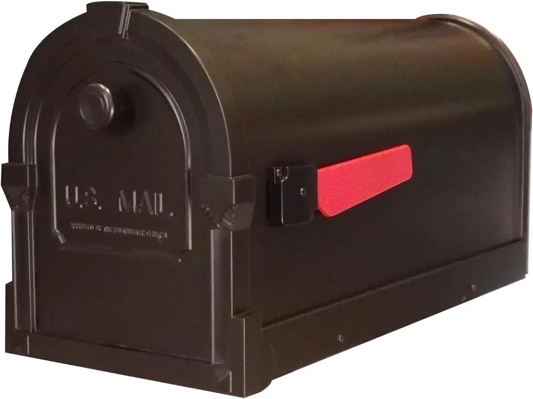 Savannah Curbside Mailbox Oil Rubbed Bronze Aluminum Mailbox for Post Mount DURABLE OUTDOOR MAILBOX EASY INSTALLATION