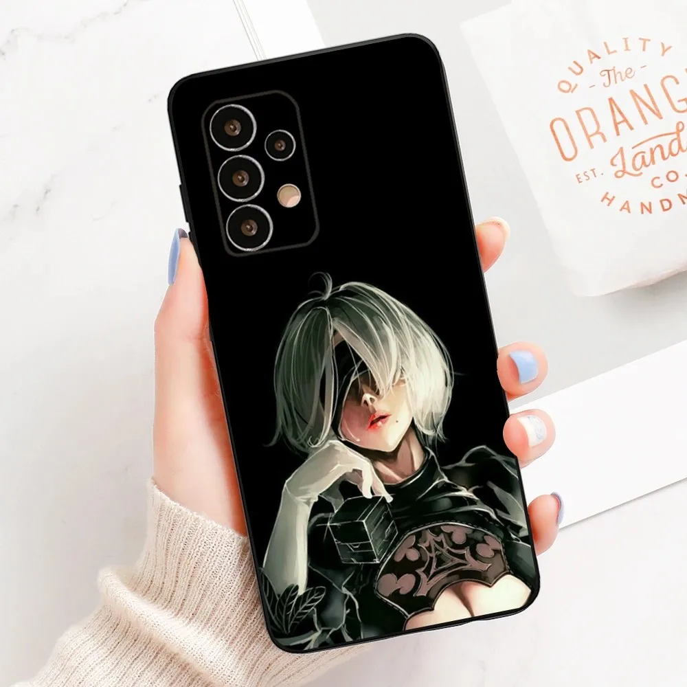 2B A- Automata N-NieR Phone Case For Samsung Galaxy A20,A21s,A22,A31,A32,A52,A53,A72,73,A80,A91Soft Black Cover