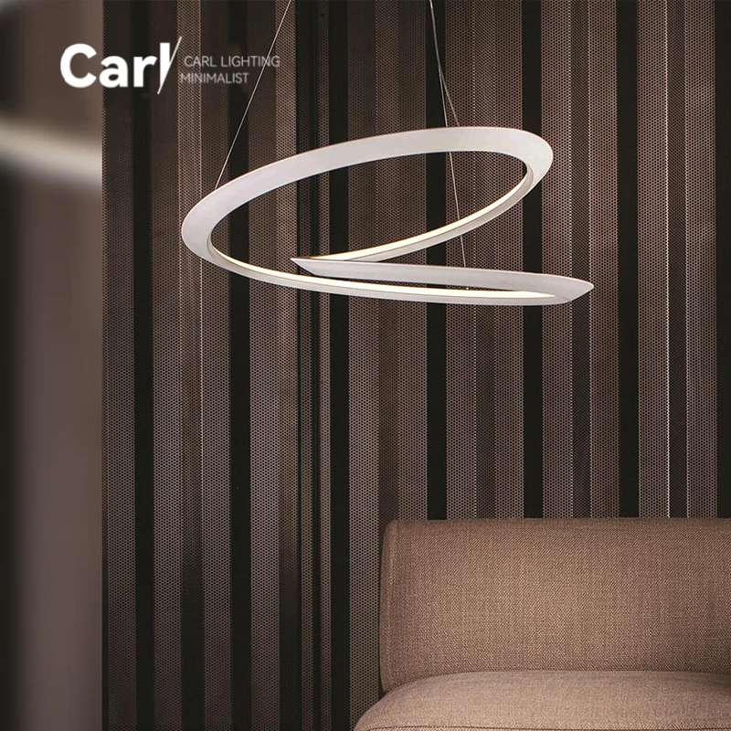 الشمال الإيطالية بسيطة غرفة المعيشة خط الثريا الحديثة الحد الأدنى مصمم مطعم بار غرفة نوم مصباح فني