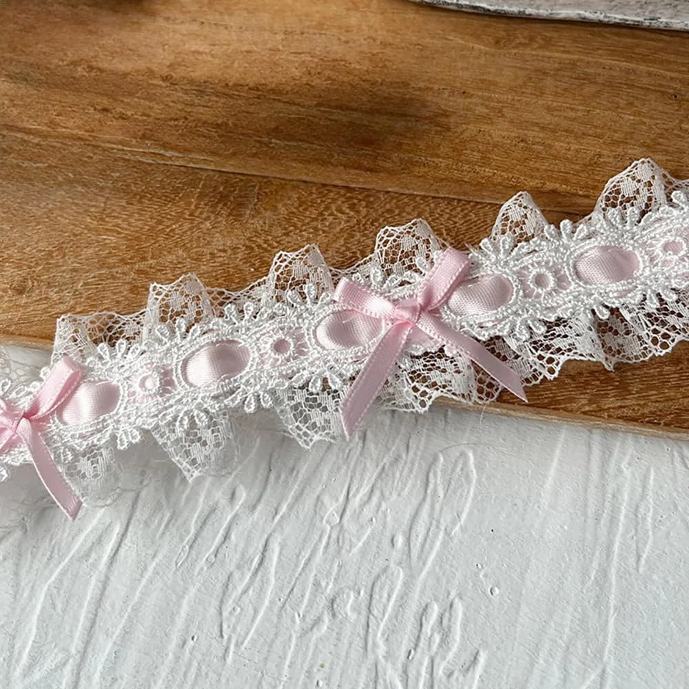 1 Yard X 3.5CM Multi-Colored Ribbon Adhesive Bow Lace Trim, Suitable for Handmade Clothing, Embroidery, Knitting Supplies