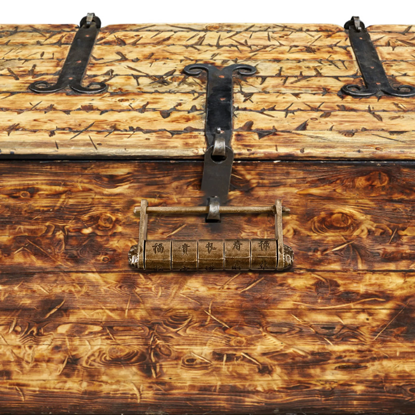 Gembok Kombinasi Vintage Paduan Seng Gaya Retro untuk Kotak Perhiasan Lemari Laci Kunci Kata Sandi Klasik