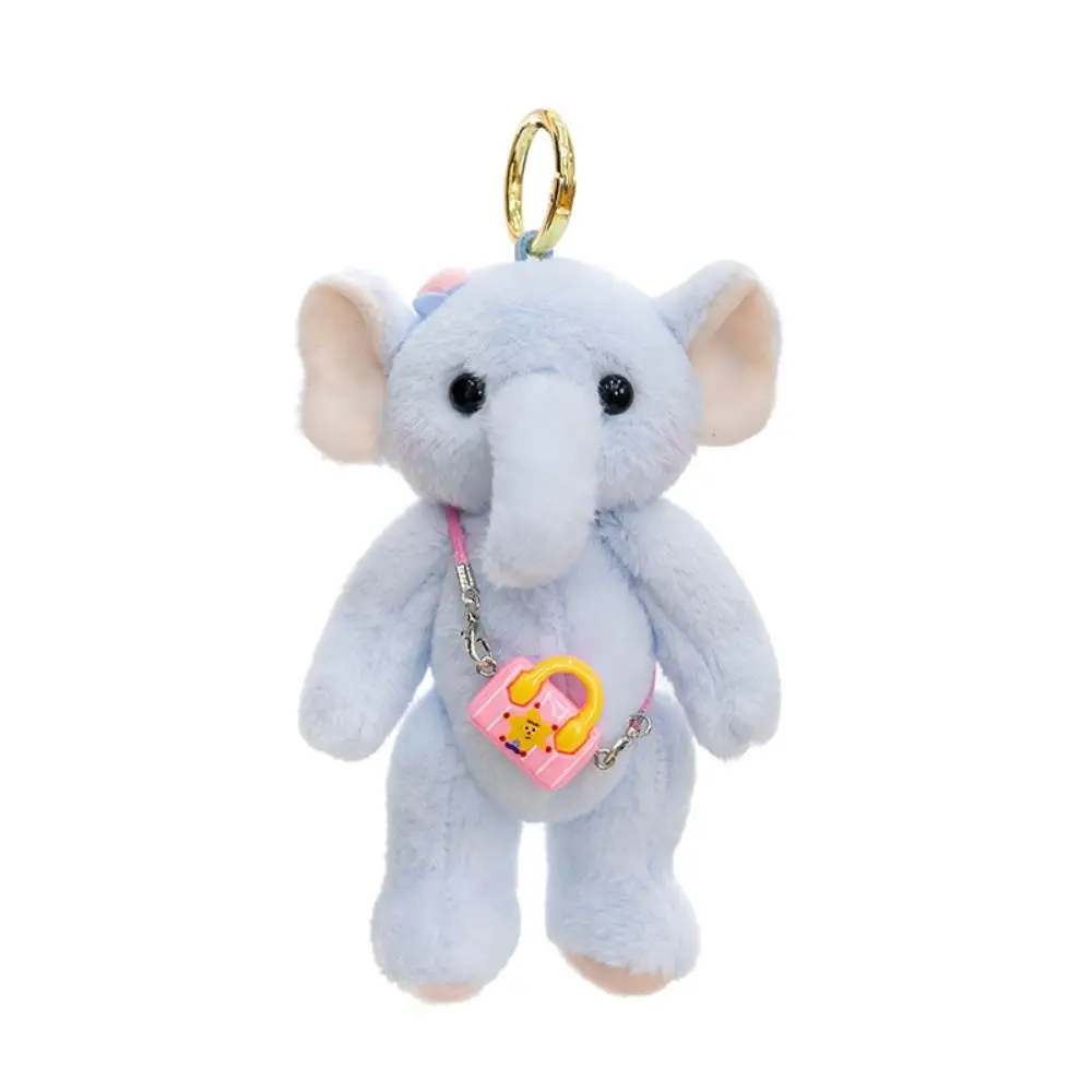 Ciondolo per Zaino a Forma di Elefante Cartoon con Borsa a Tracolla, Adorabile Peluche Elefante, Simpatico Portachiavi Antifurto per Ragazze