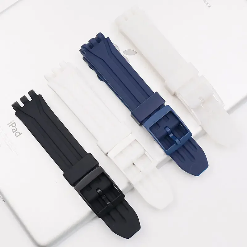 19mm Rubber Strap for Swatch SUIK400 SUIB400 Watchband Silicone Men Women Sports Replacement Wrist Bracelet Watch Accessories