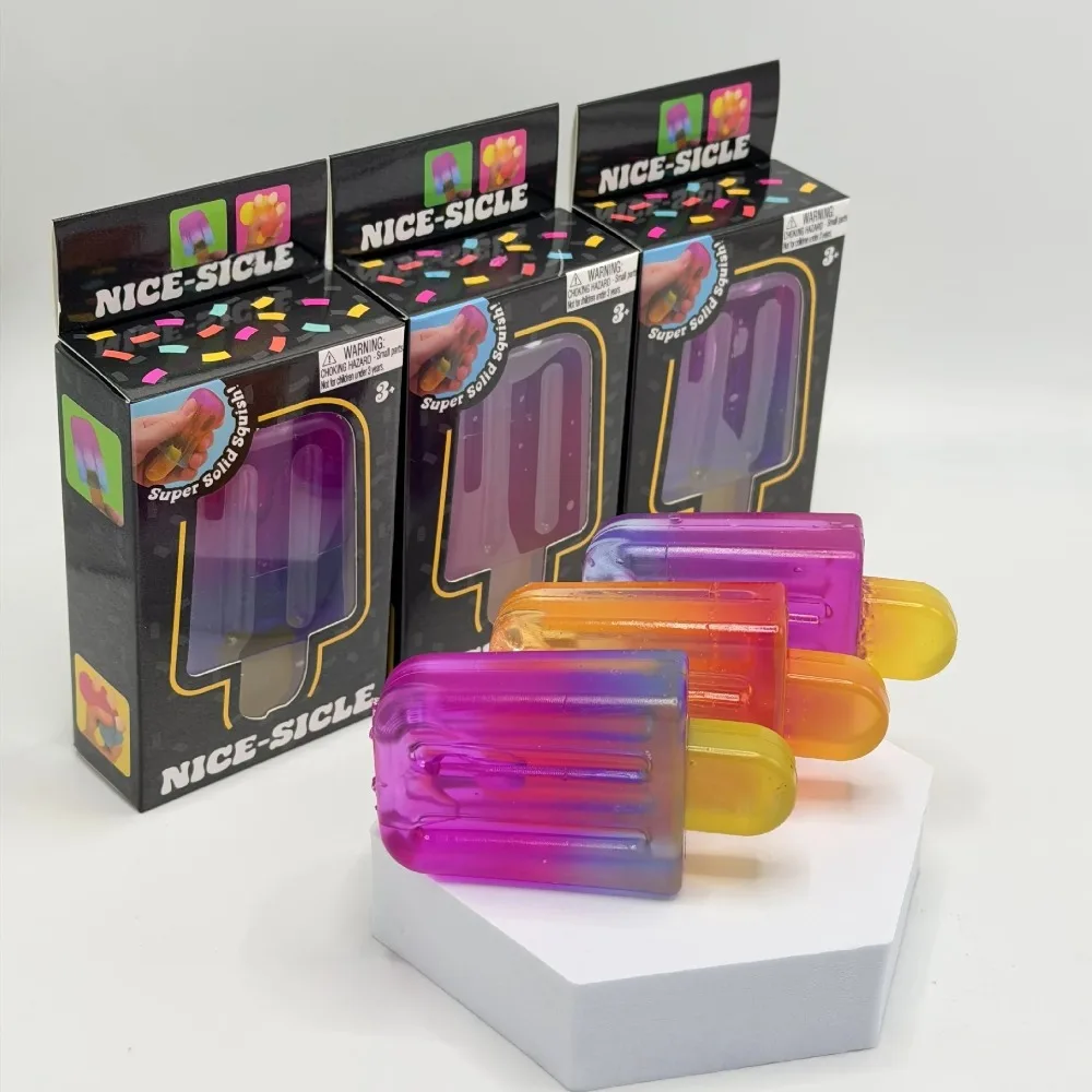Hot New Ice Cream Squeezing Soft Candy Summer Sensory Stress Relief Color Pinching Music Fidget Sensory Toy