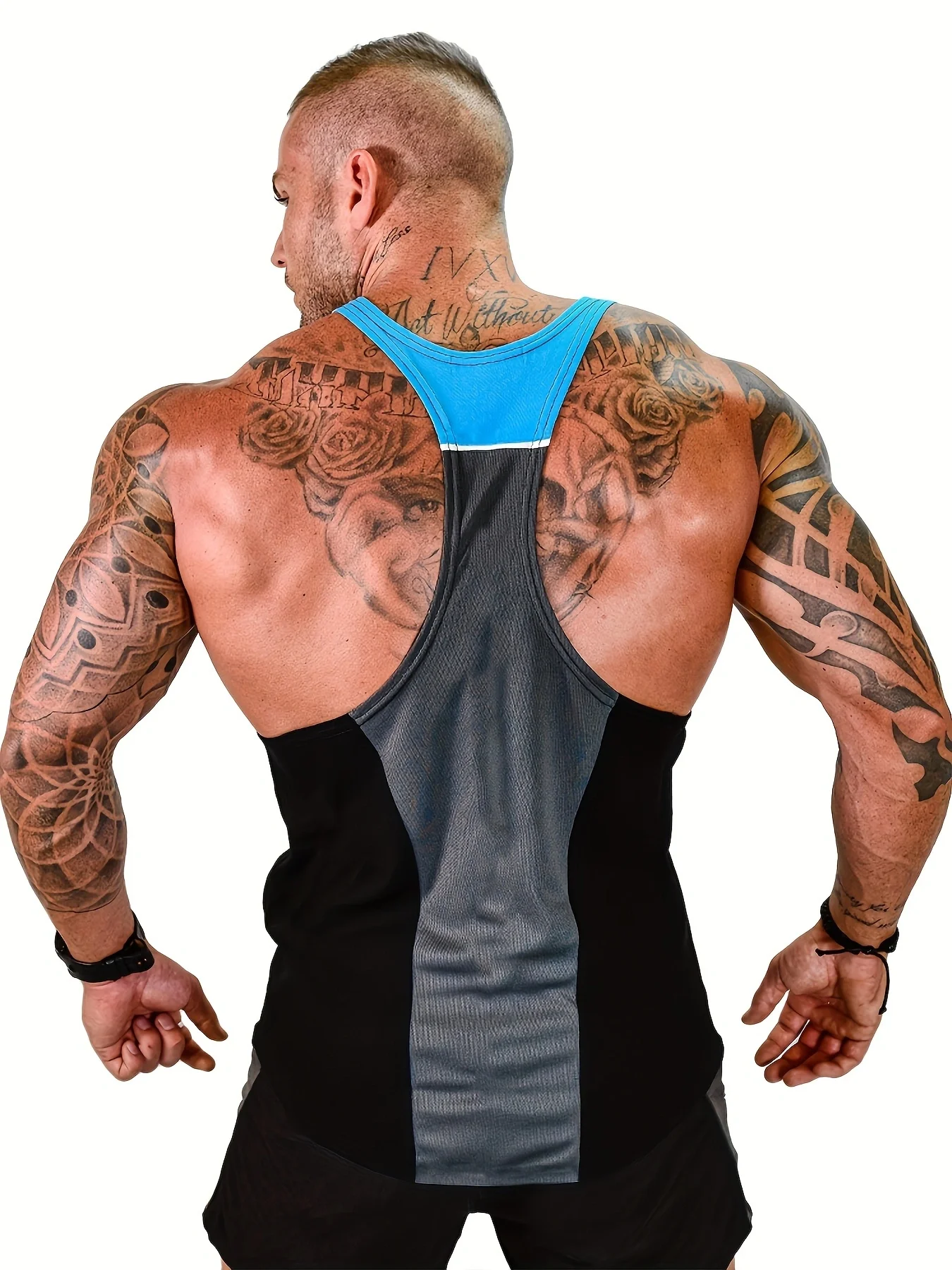 Sports vest gym running training weight lifting back hip men weight lifting word basketball top