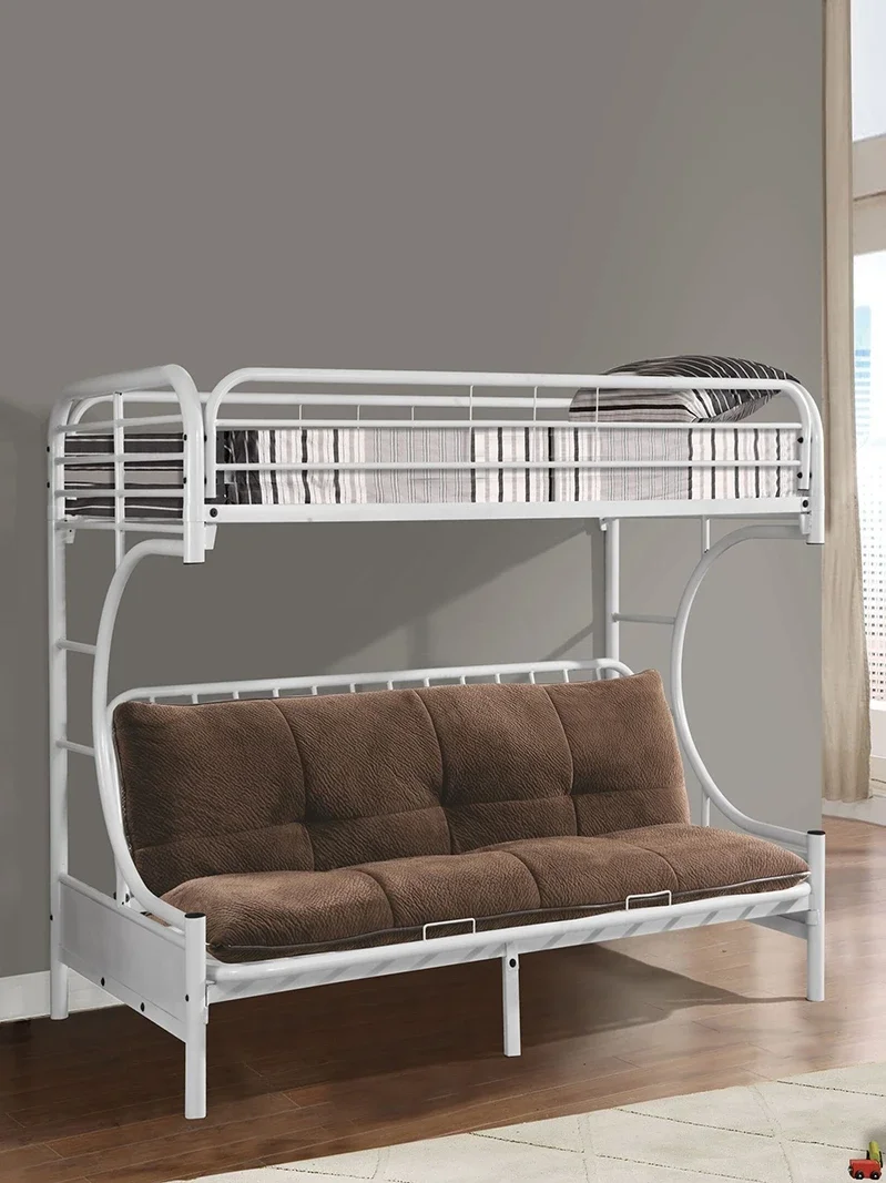 Folding sofa, double layer  iron frame  upper and lower layers of adult frame bed, high and low bed, upper and lower lay