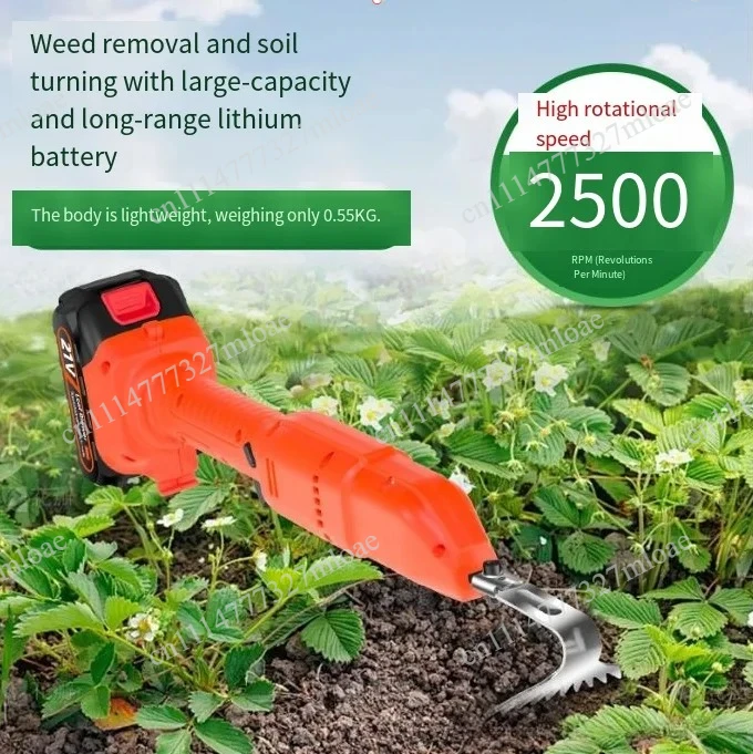 New lithium battery scarifier, small household handheld electric hoe, garden bonsai weeding and turning the soil