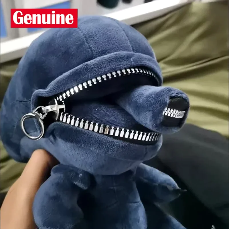 New Alien Xenomorph Shaped Zipper Mouth Plush Doll Plush Pillows Stuffed Toy Cartoon Trendy Toys Children Birthday Xmas Gift