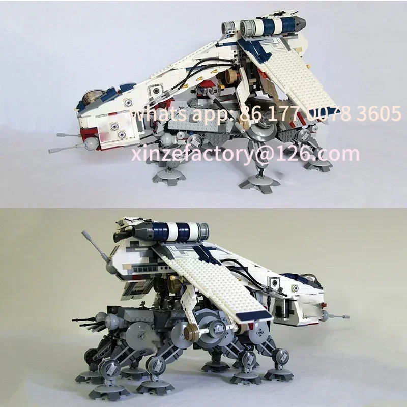 تخصيص متوافق 10195 سفينة النقل لعب للأطفال عيد الميلاد الساخن لعب حرب النجوم جمهورية دروبشيب مع AT-OT ووكر #6