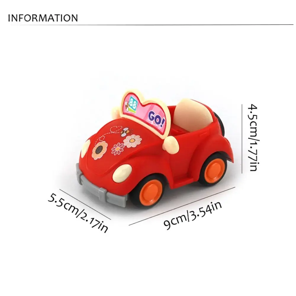 Creative ABS Open Car Toy Shatter-resistant Inertia Toy Pull Back Toy Car Car Model Cute Kindergarten