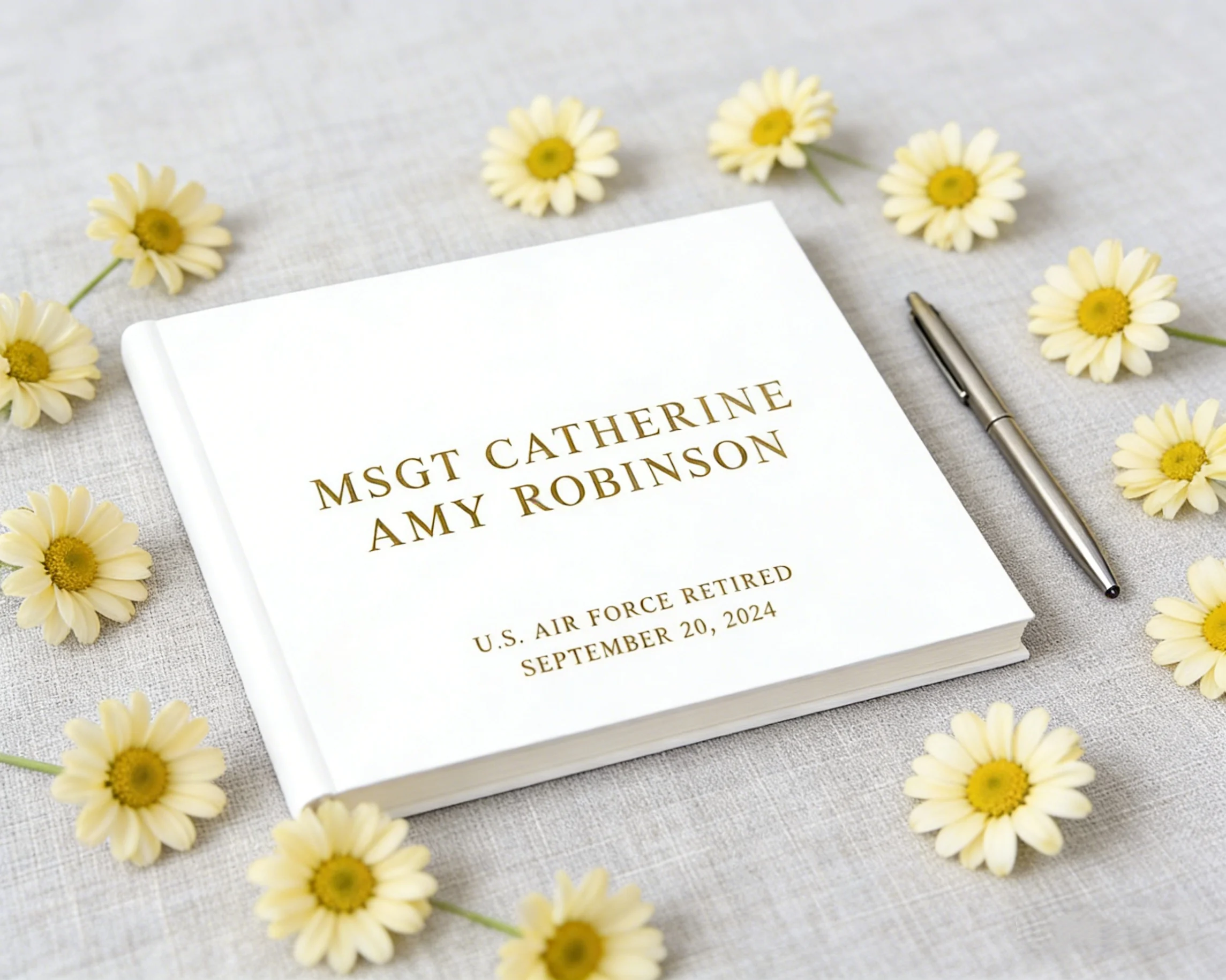 Personalized Guest Book - 맞춤형 퇴직 기념 방명록 | 맞춤형