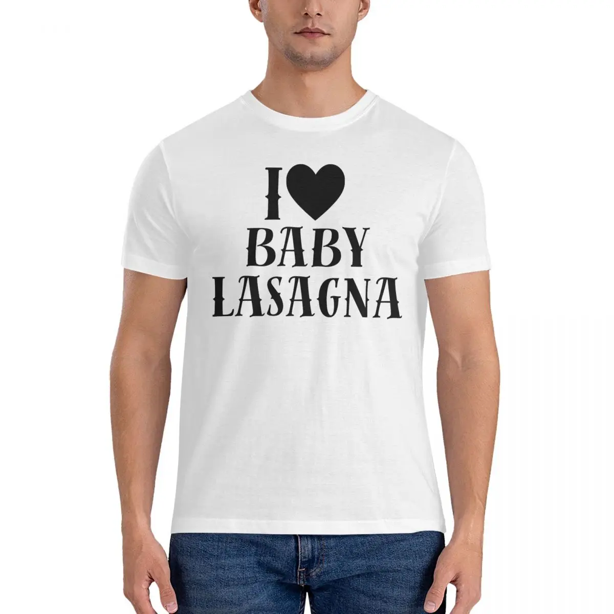 

Men I Love Baby Lasagna (Eurovision 2024) T Shirt Baby Lasagna 100% Cotton Clothes Novelty Short Sleeve O Neck Tee Shirt T-Shirt