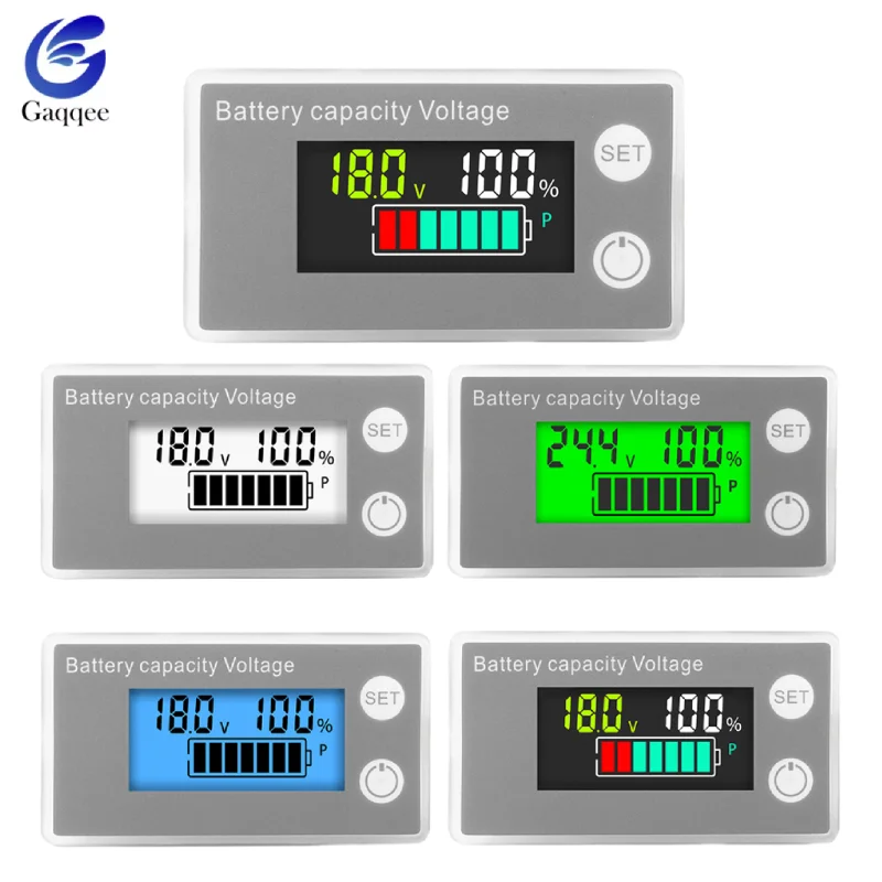 

DC8-80V Mini Digital Voltmeter For 12V to 72V Acid Lithium Battery Monitor Capacity Indicator Motorcycle Car Voltage Tester