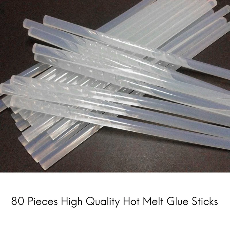 80PCS Hot Melt Glue Stick 7X100mm Glue Stick Transparent Hot Melt Glue Stick High Viscosity Hot Melt Glue Stick