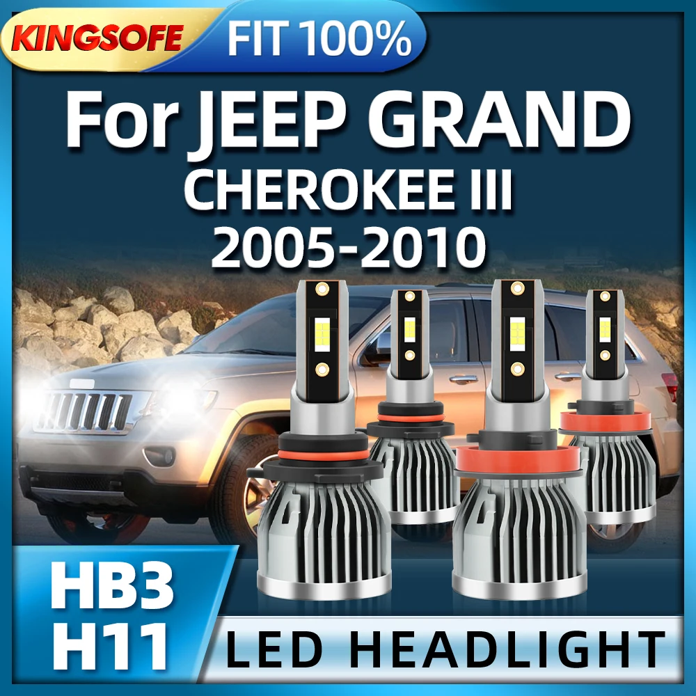 

KINGSOFE 110W Led 26000LM High Power Headlight 9005 Hb3 H11 Lamp For JEEP GRAND CHEROKEE III 2005 2006 2007 2008 2009 2010