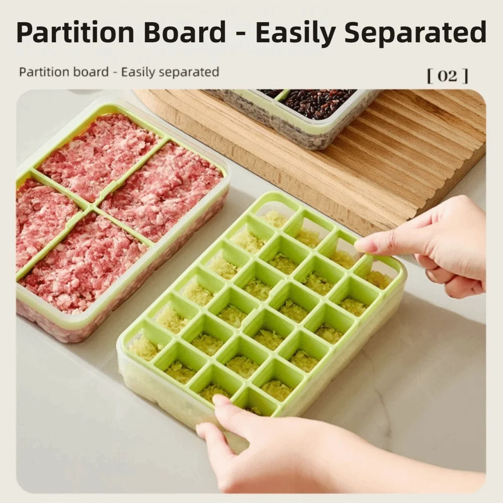 4/8/24 Grids Food Storage Box Food-grade Detachable Partitioned Storage Box Non-stick Meat Rice Sub Packing