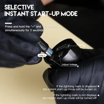 Mast Rider Pro Trådlös Roterande Tatueringsmaskin Borstlös Motor LED-Skärm Batteri Penna Permanent Makeup För Tatuerare 10 best sales Mast tattoo pen - №4