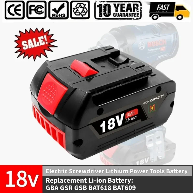 

18V Battery 6.0Ah 8.0AH For Bosch Electric Drill 18V Rechargeable Li-ion Battery BAT609 BAT609G BAT618 BAT618G BAT614 Charger