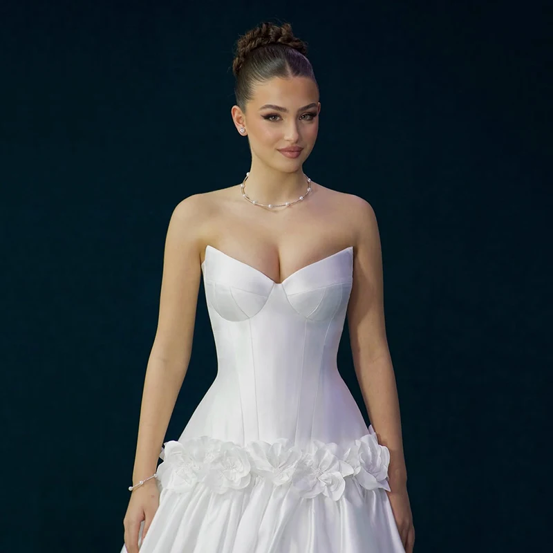 Eightree Vrouwen 2026 A-lijn Trouwjurken Sweetheart Bloem Mouwloze Bruidsjurk Prinses Bruiloft Bal Prom Jassen Aangepast