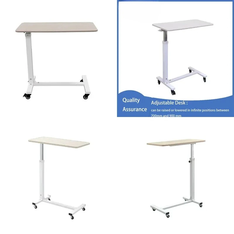for Adjustable Hospital Bed Table with Wheels Medical Food Tray  Patient Dining Overbed Desk Movable Nursing Care Furniture