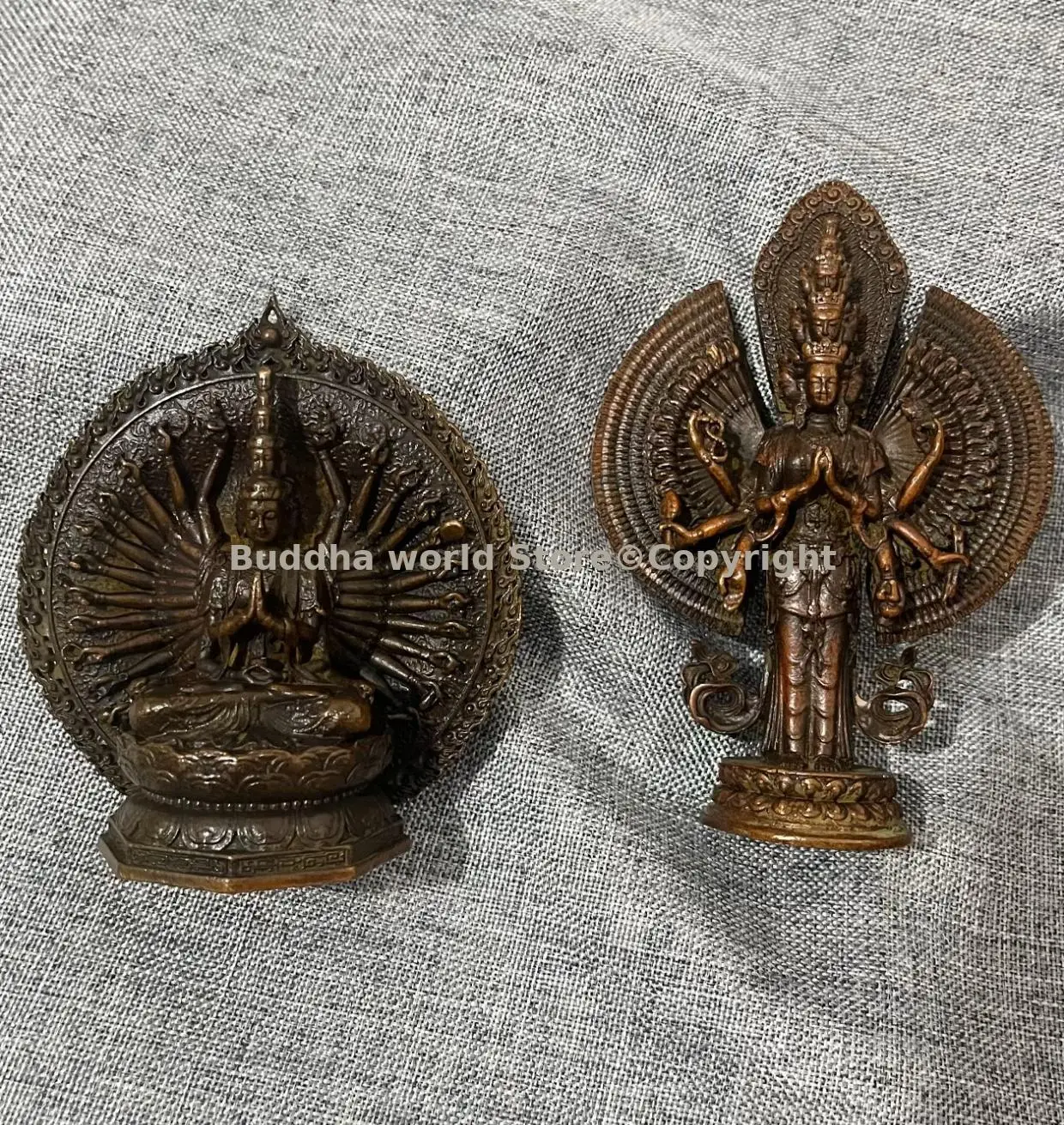 

ТОП Коллекция Бронзовая скульптура Юго-Восточной Азии Буддийский верит поклонение ГУАН Инь PU SA фигурка защиты Будды