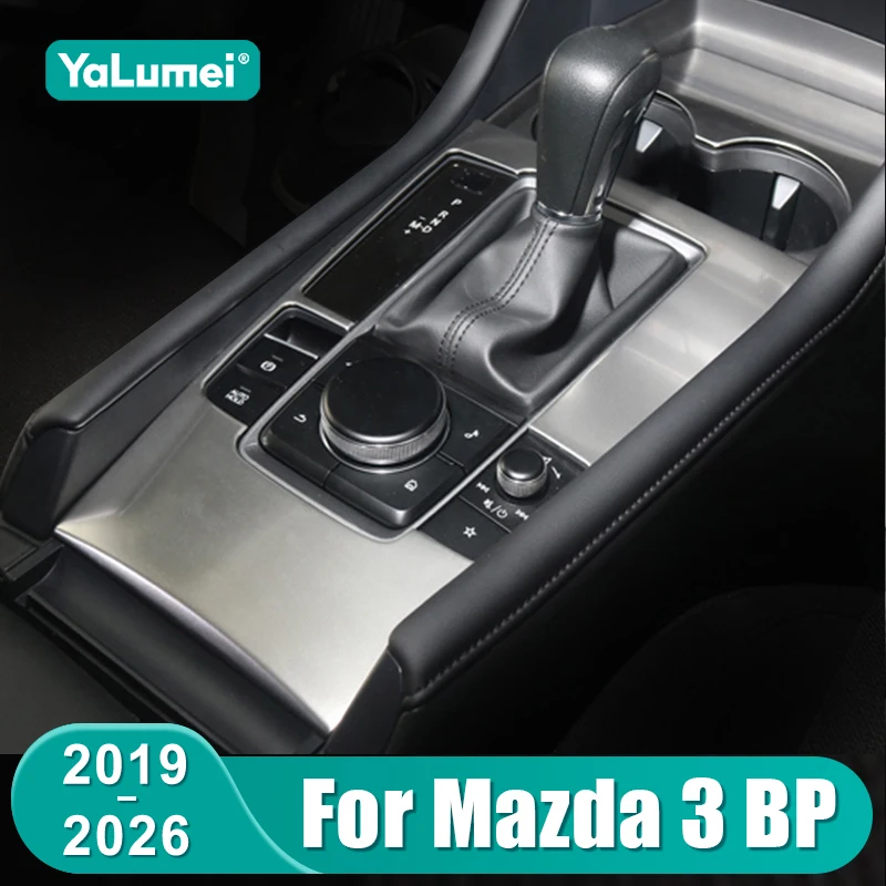 Für Mazda 3 BP 2019 - 2021 2022 2023 2024 2025 2026 Auto-Mittelkonsole Schalthebel-Verkleidung Abdeckung Getränkehalter-Rahmen Zubehör