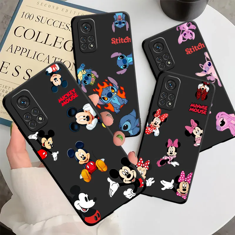 Case For Xiaomi Mi Poco X3 NFC 11 Lite 11T Pro X5 X4 M3 M4 F3 12 10T 9T F1 C40 C51 Soft Phone Cover Disney Stitch Mickey Marie