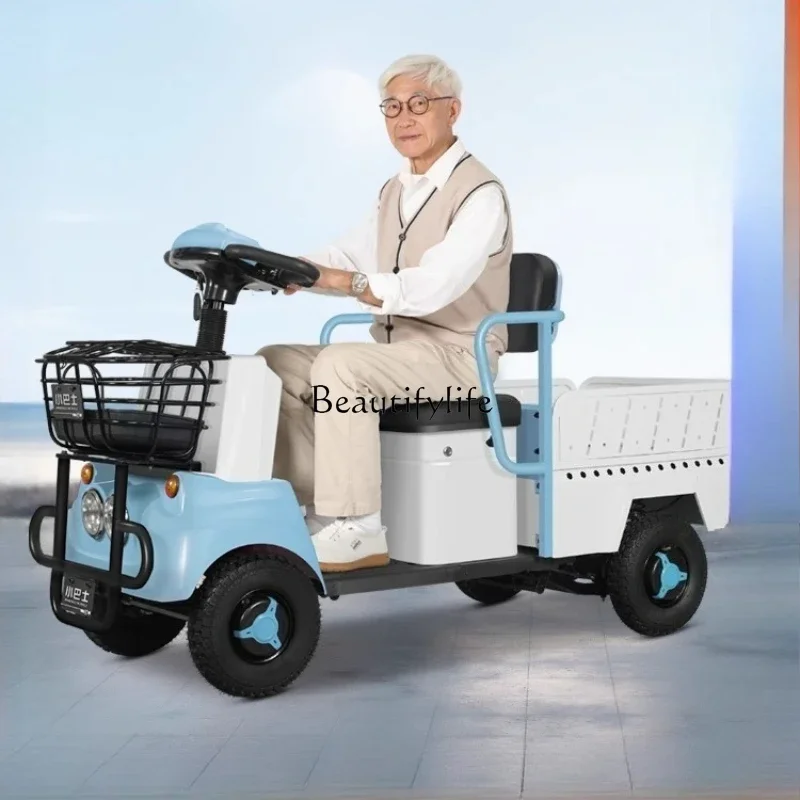 

Z.Small bus new Q4 cargo pulling electric four-wheeler load king low-speed household four-wheel electric cargo bucket truck
