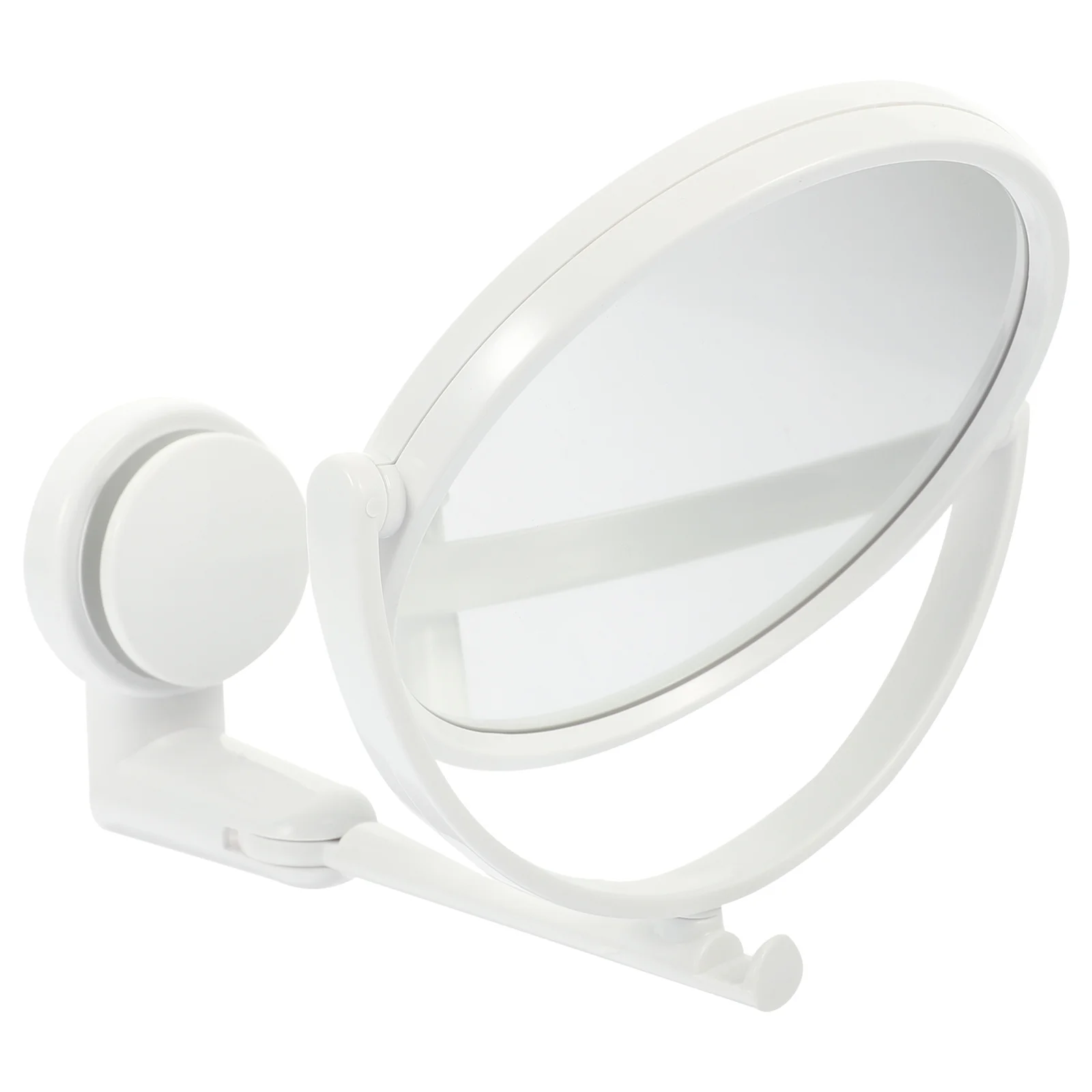 ABS Glass Folding Rotary Makeup Mirror Punch Free Design Wall Mounted Bathroom Mirror Practical Decorative Makeup Tool