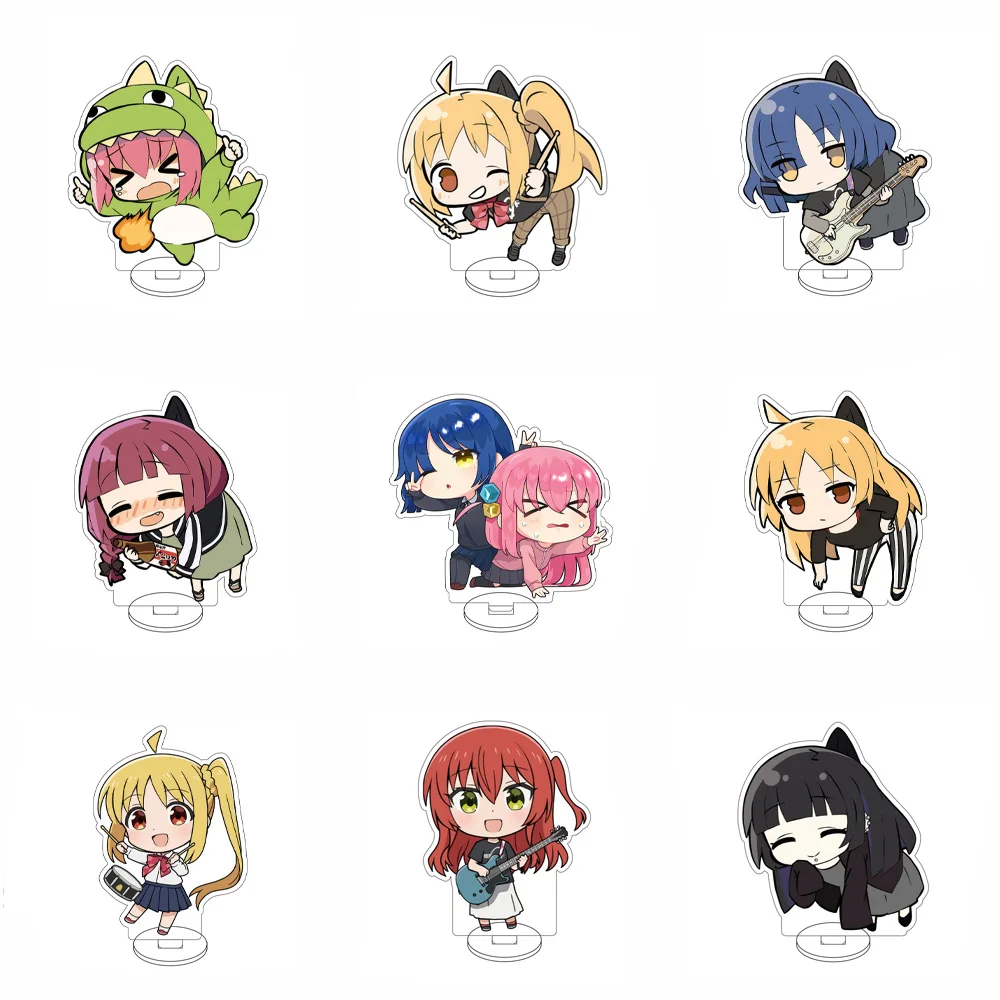 10CM Anime BOCCHI THE ROCK Figure Stand Model Gotoh Hitori/Ijichi Nijika/Yamada Ryo   Cute Desk Decor Standing Sign Gifts