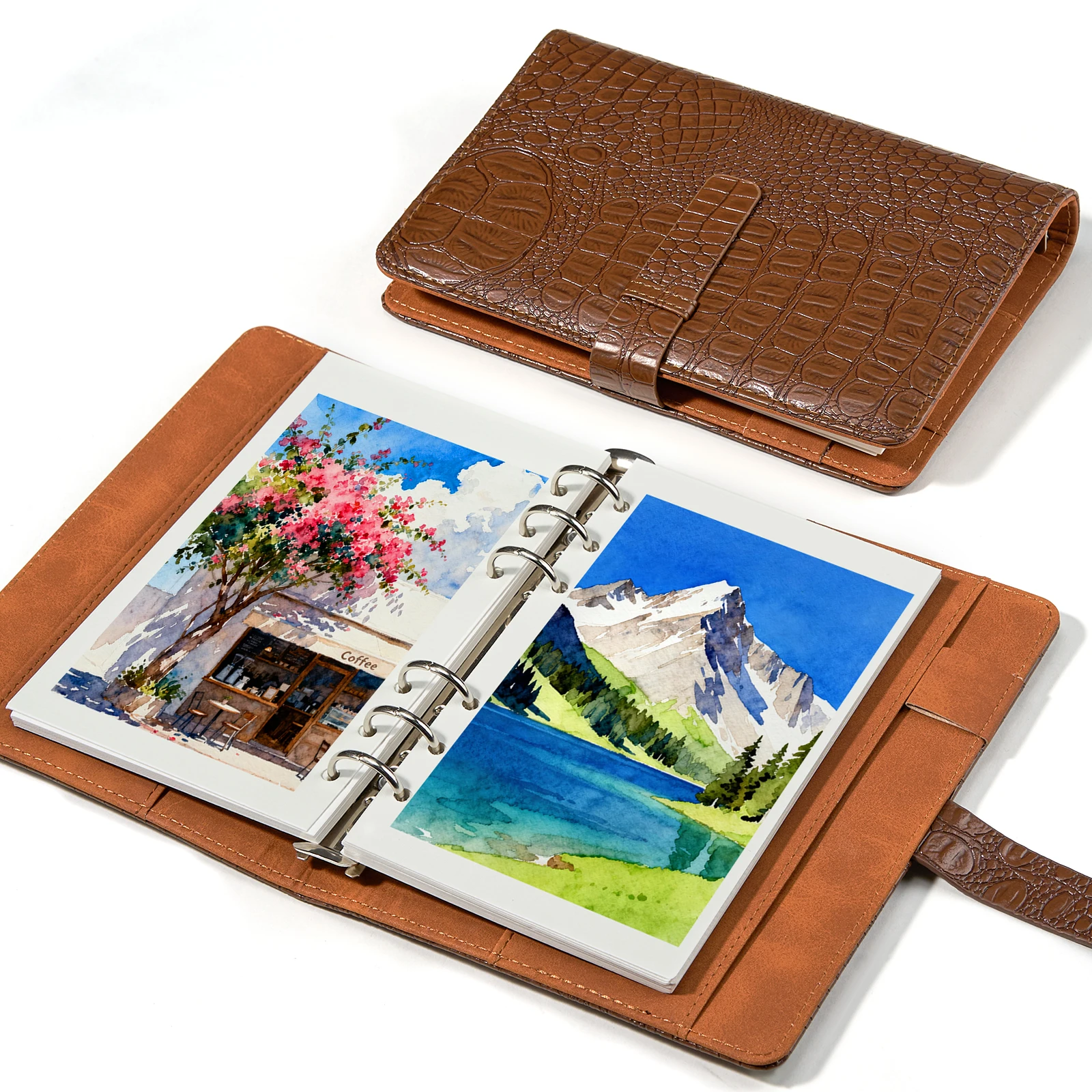 

Lightwish акварельный альбом для рисования многоразового использования, 100% хлопок, 300 г/м2 — 6,69 x 3,94 дюйма, блокнот для журналов из акварельной бумаги — 20 листов