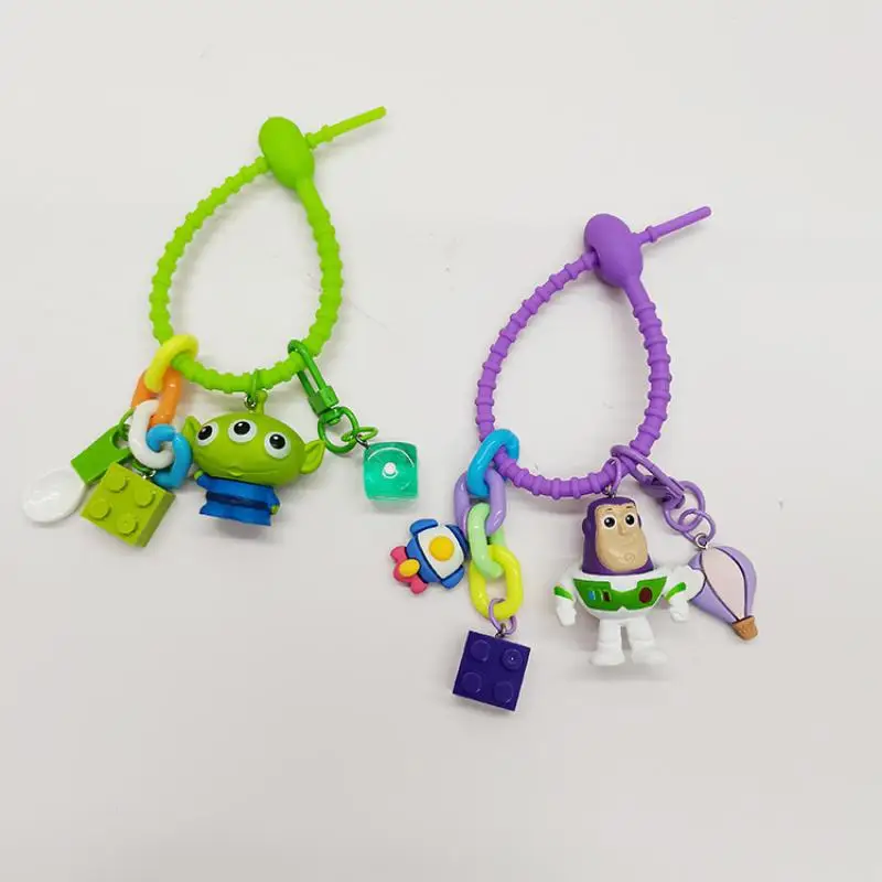 Disney Toy Story Buzz Lightyear Woody Creative Cartoon Alien Keychain Backpack Pendant Accessories Boys and Girls Birthday Gifts