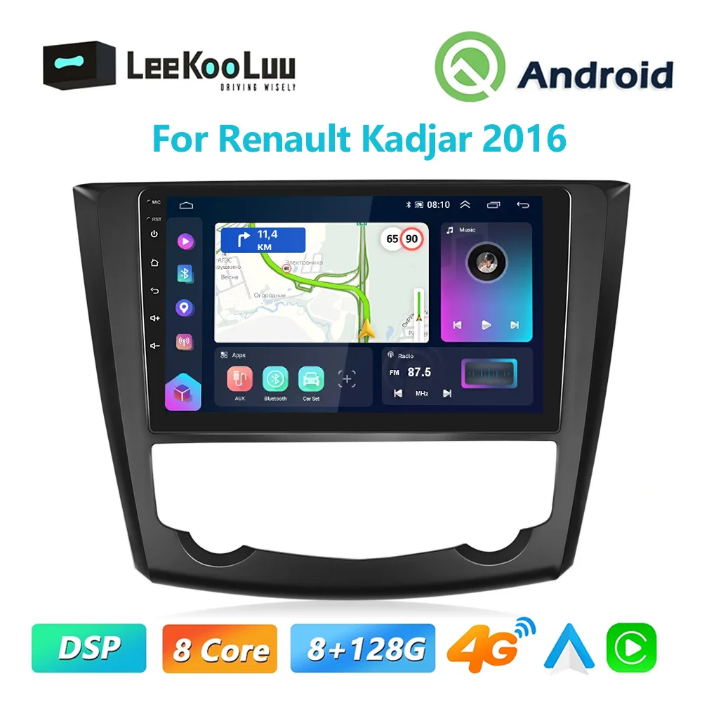 

LeeKooLuu 8G+128G CarPlay Android Auto Radio For Renault Kadjar 2016 Car Multiemdia Video Player 2din Head Unit 4G GPS Stereo