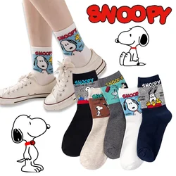 Snoopy Cartoon Cotton Socks Men Sports Breathable Socks Long Tube Cotton Socks Skateboard Casual Men Women Couples Fashion Sock