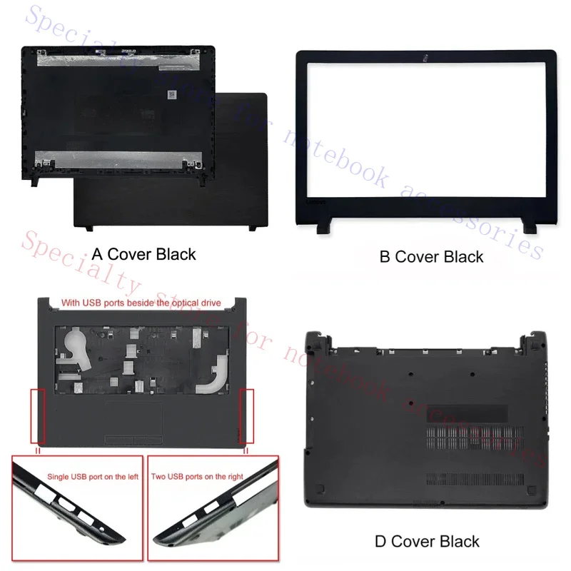For ideapad 110-14 110-14ISK TianYi 310-14ISK IKB Tampa LaptoCover, Front Frame, Palm Rest, Upper and Lower Shell