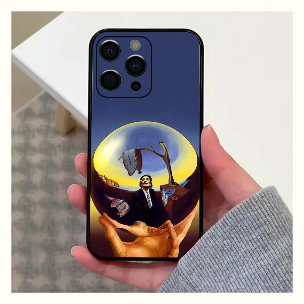 S-Salvador D-Dali painting Phone Case For Apple iPhone 15,14,13,12,11,Pro,X,XS,Max,XR,Plus,Mini Soft Black Cover