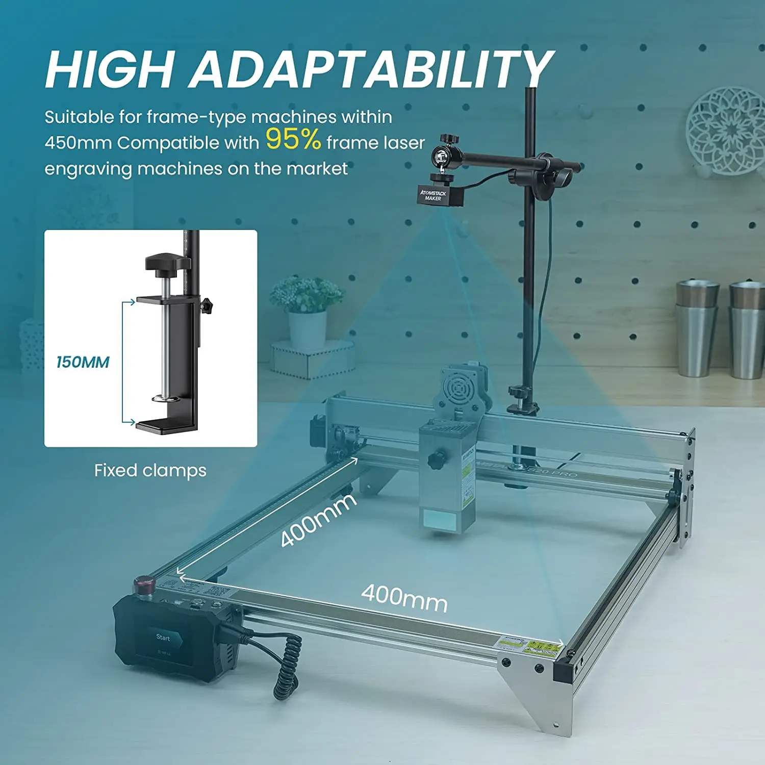 ATOMSTACK Laser Engraver AC1 Camera Time-Lapse 5MP Digital Photography Video Precise Positioning Multi-Task Engraving Preview