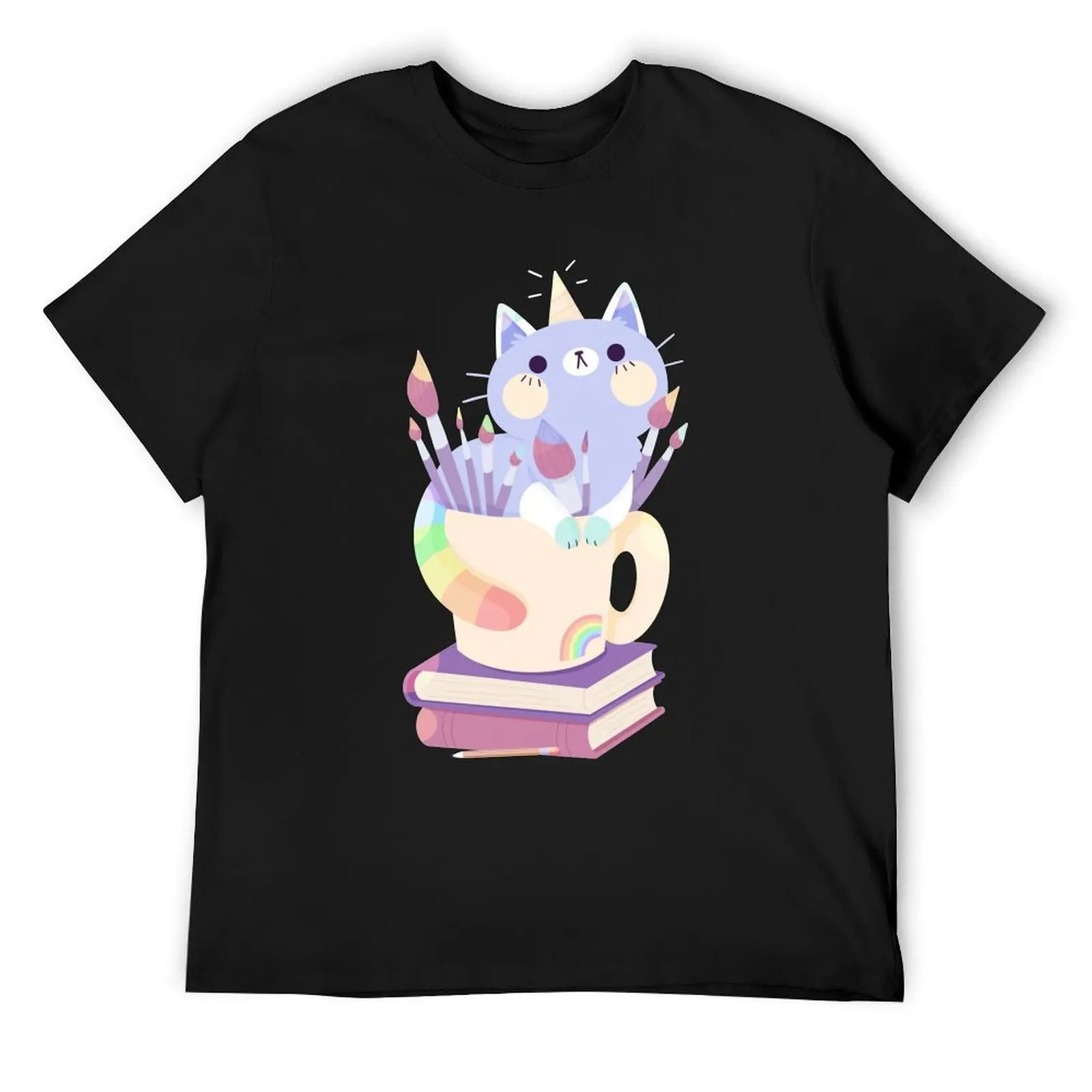 Caticorn Artist T-Shirt street wear man t shirt custom t shirt anime stuff Men's t shirts