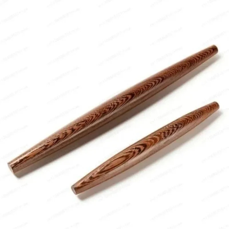 Wenge two-pointed fish belly rolling pin, solid wood household dumpling skin sesame cake pressing pin, mahogany