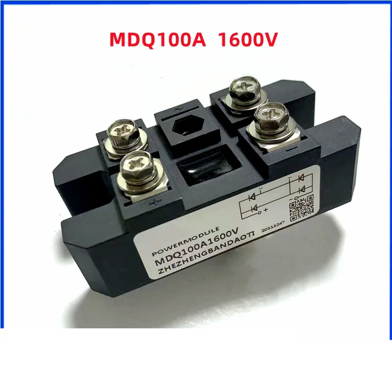 MDQ100A Single Phase Bridge Modules MDQ100A-16 100A Amp 1600V 1-Phase Diode Rectifier Radiator