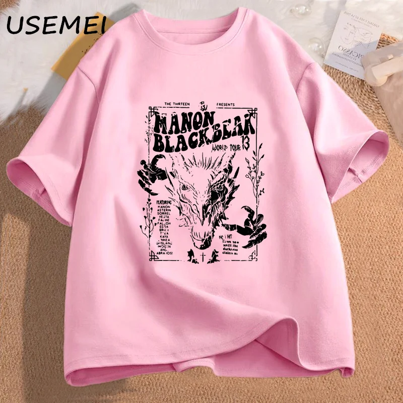 Manon Blackbeak trono di vetro T-Shirt donna Sarah J Maas Merch 13 T Shirt cotone manica corta Tees abbigliamento donna