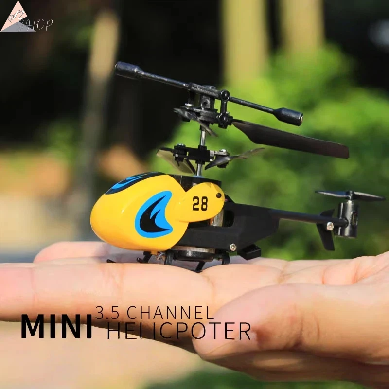 Mini Finger Control RC Helicopter 3.5CH Ultra Small Indoor Drone Toy Portable Flying Model for Adults & Beginners Boy Gift