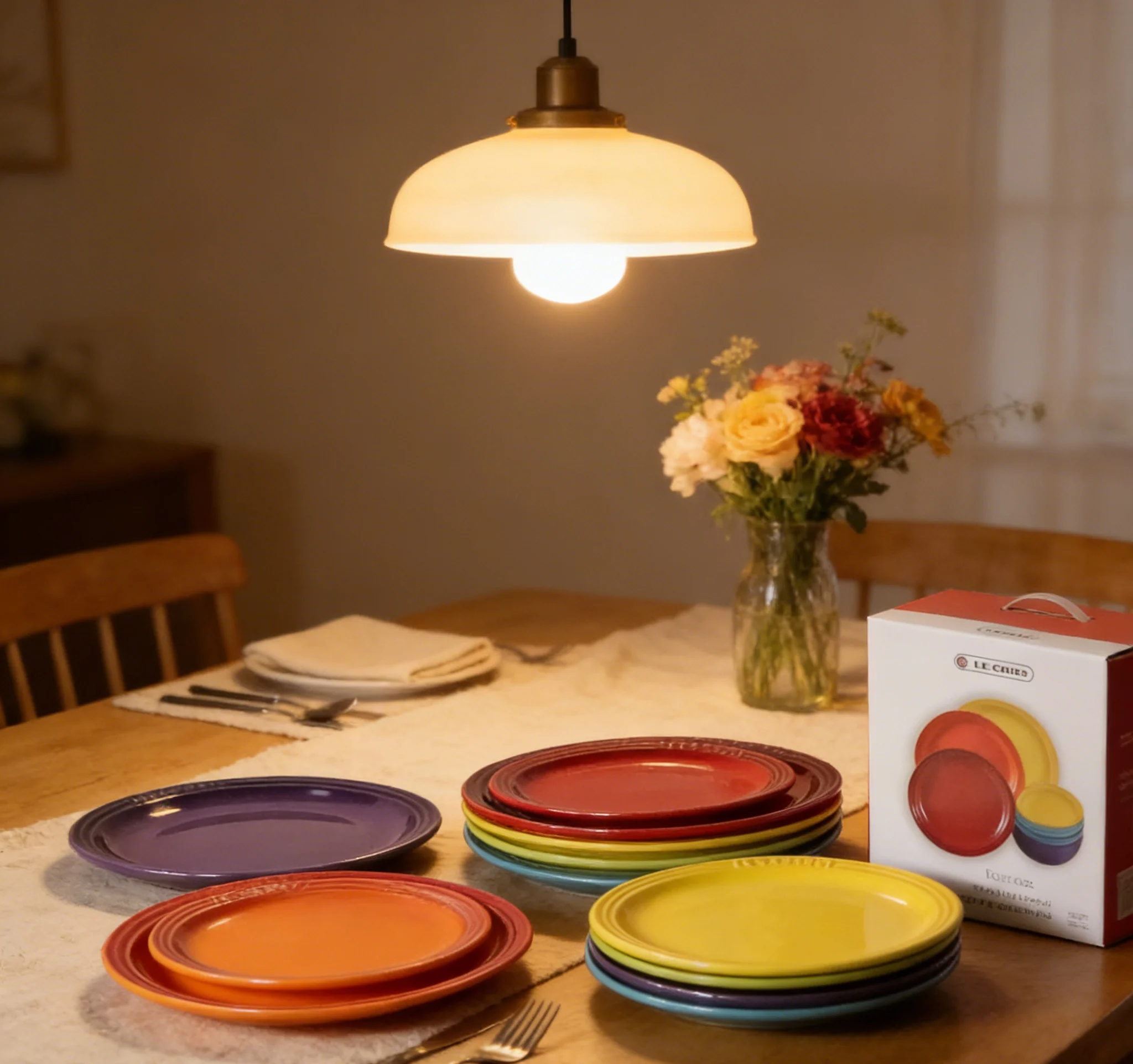 Rainbow Enamel Dinner Plates 2
