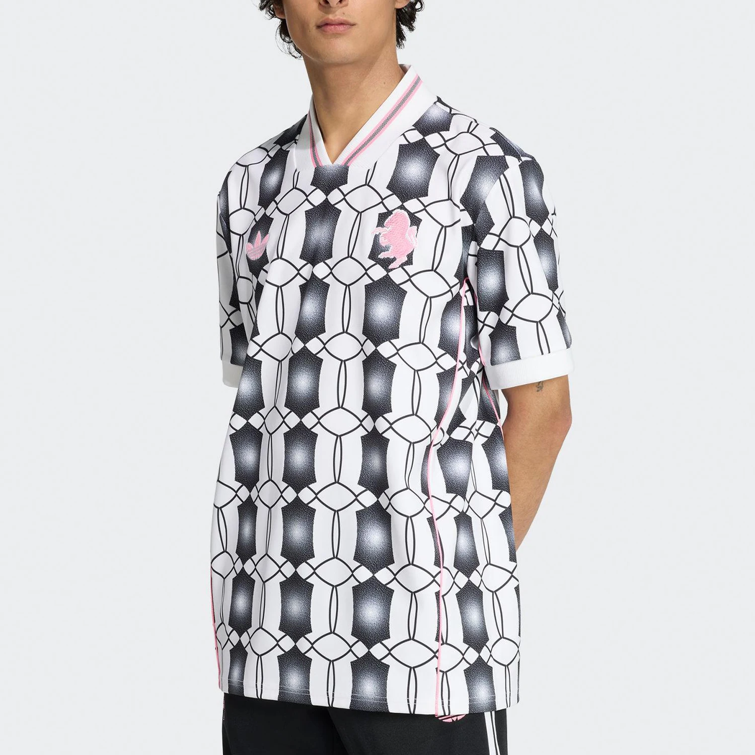 Adidas original LFSTLR nuevo reloj blanco y negro para hombre de manga corta JM9447